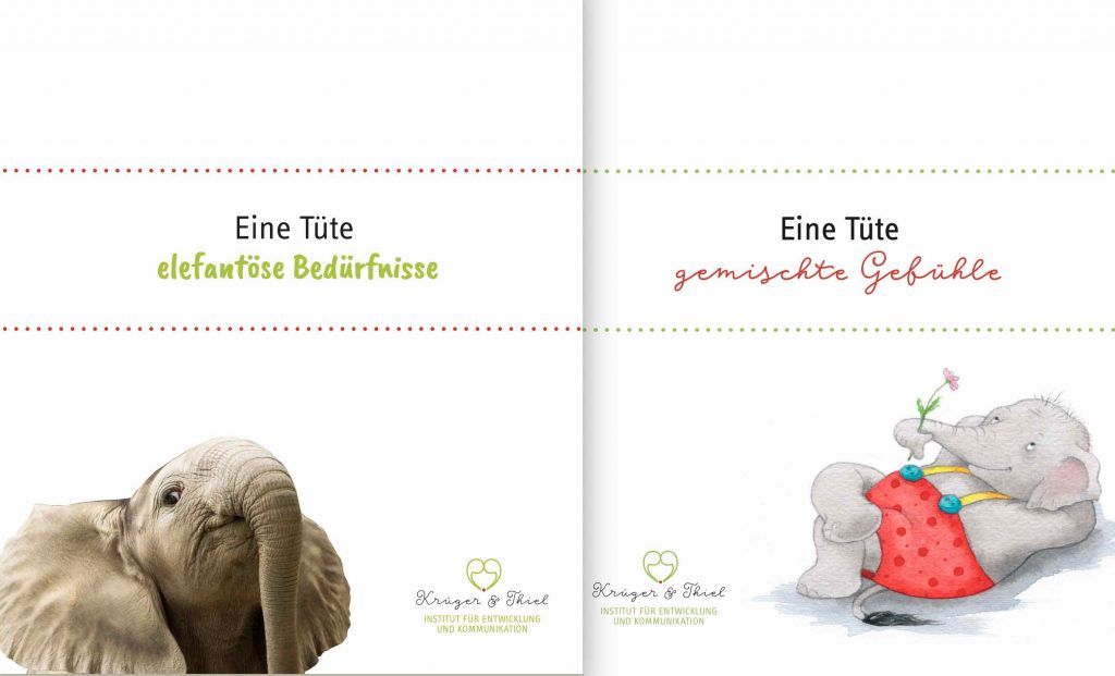 Gemischte elefantöse Tüten